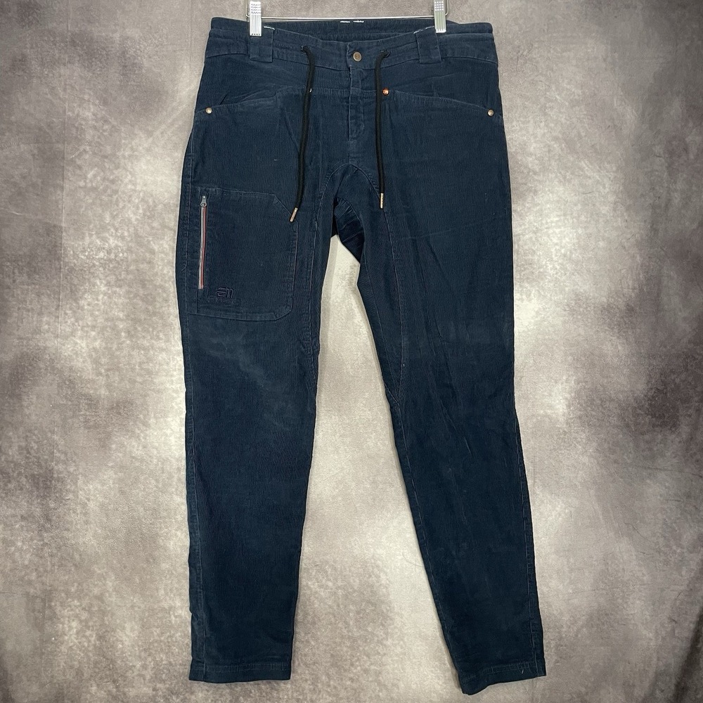 Elevenate E11 Pants Women's Medium Navy Blue Ares Cord Drawstring Outdoor